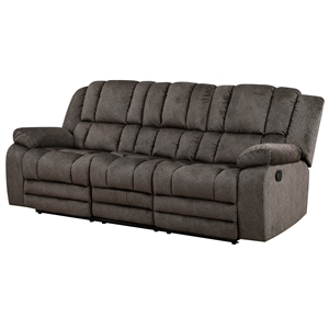 porter designs knox microfiber reclining sofa - gray