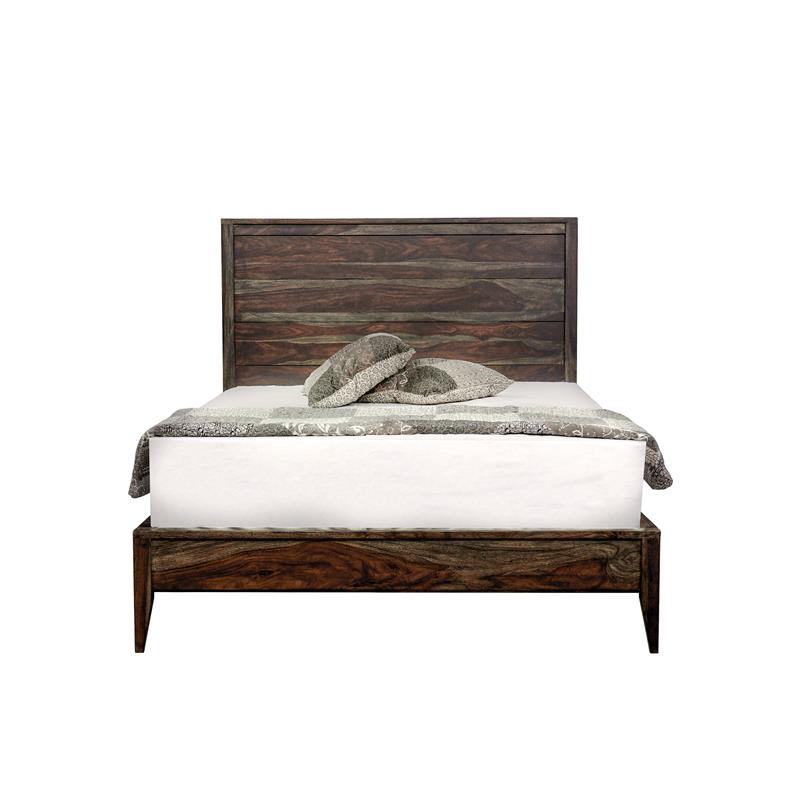Porter Designs Fall River Solid Sheesham Wood Bed - Gray.