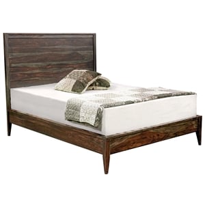 Porter Designs Fall River Solid Sheesham Wood Bed - Gray.