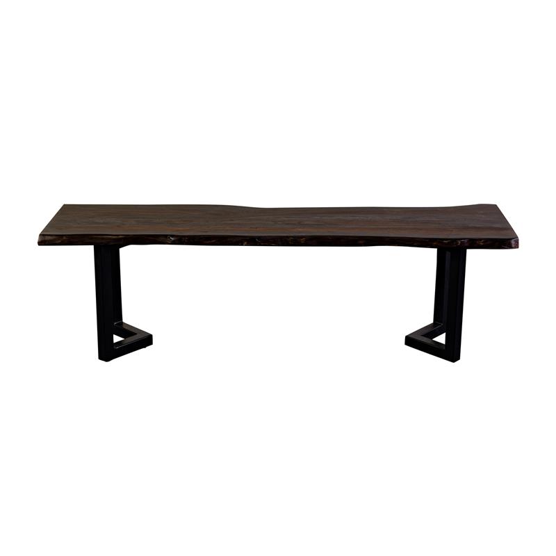 Porter Designs Manzanita Solid Sheesham Wood Dining Bench - Gray