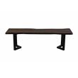Porter Designs Manzanita Solid Sheesham Wood Dining Bench - Gray