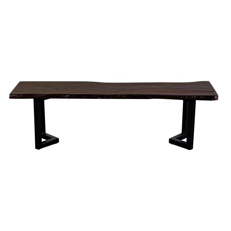 Porter Designs Manzanita Solid Sheesham Wood Dining Bench - Gray