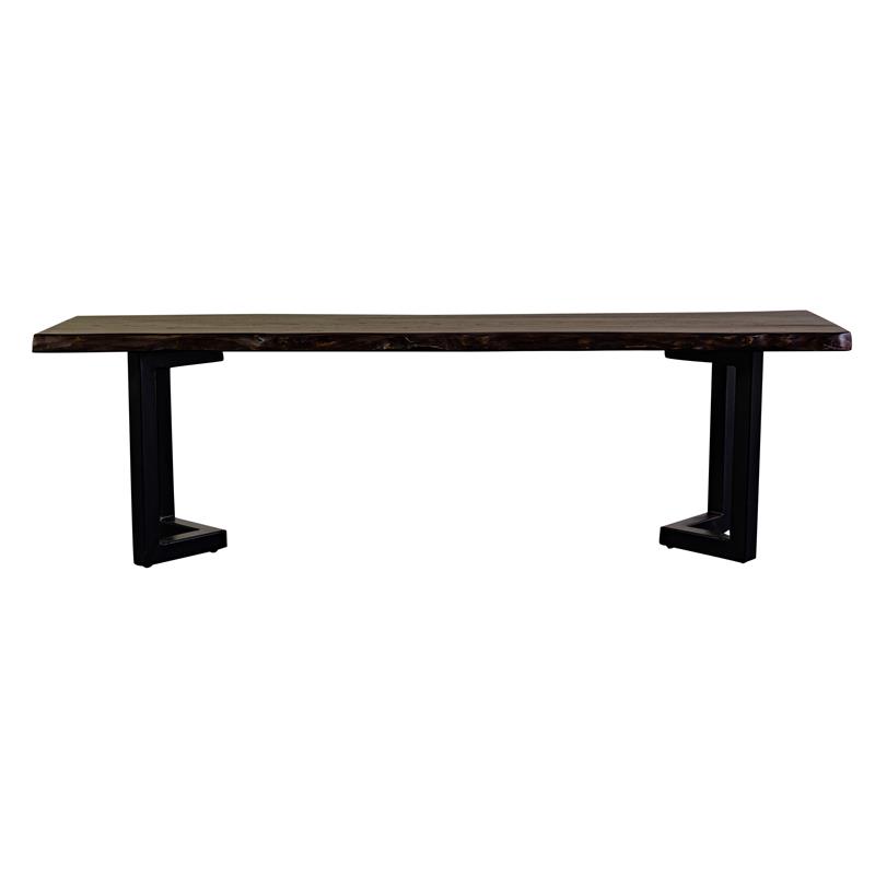 Porter Designs Manzanita Solid Sheesham Wood Dining Bench - Gray