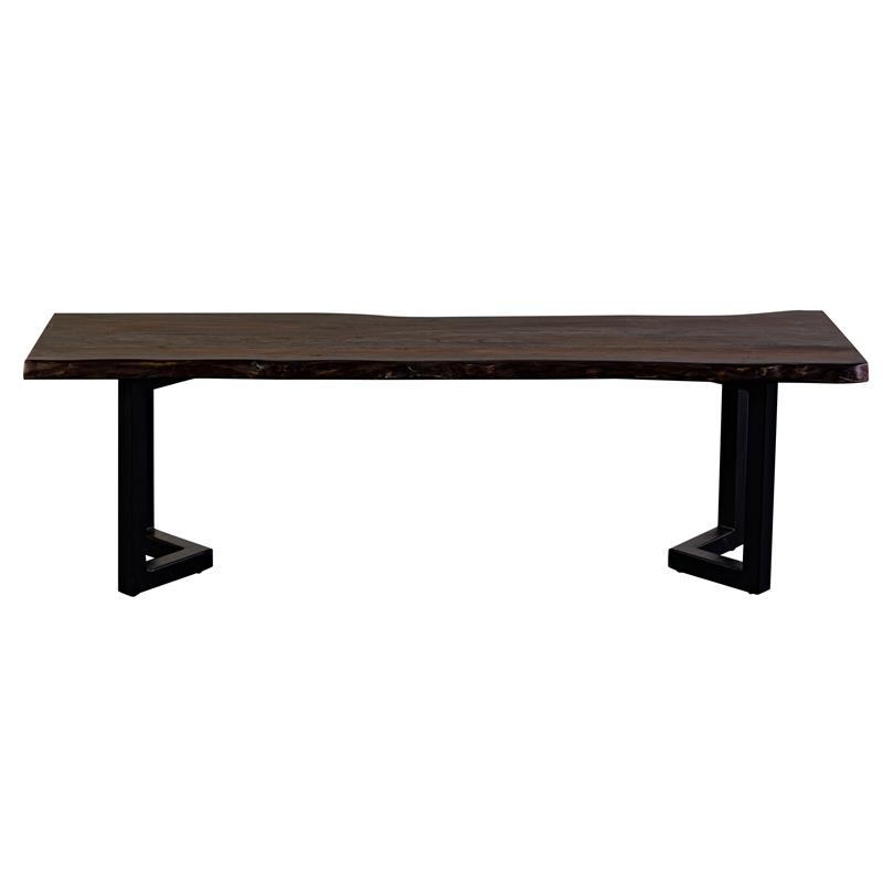 Porter Designs Manzanita Solid Sheesham Wood Dining Bench - Gray