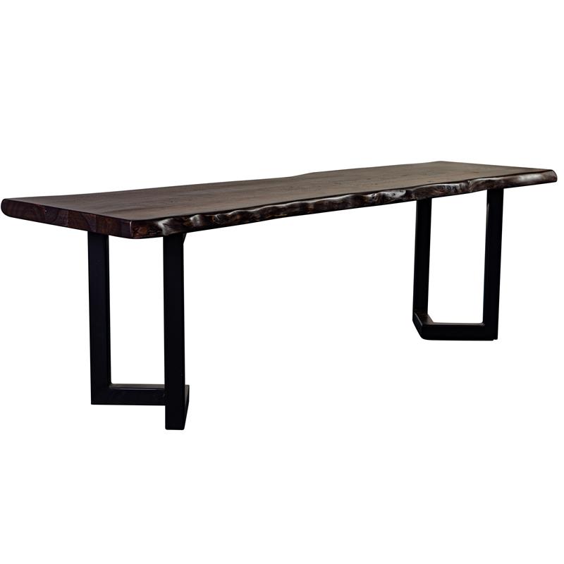 Porter Designs Manzanita Solid Sheesham Wood Dining Bench - Gray