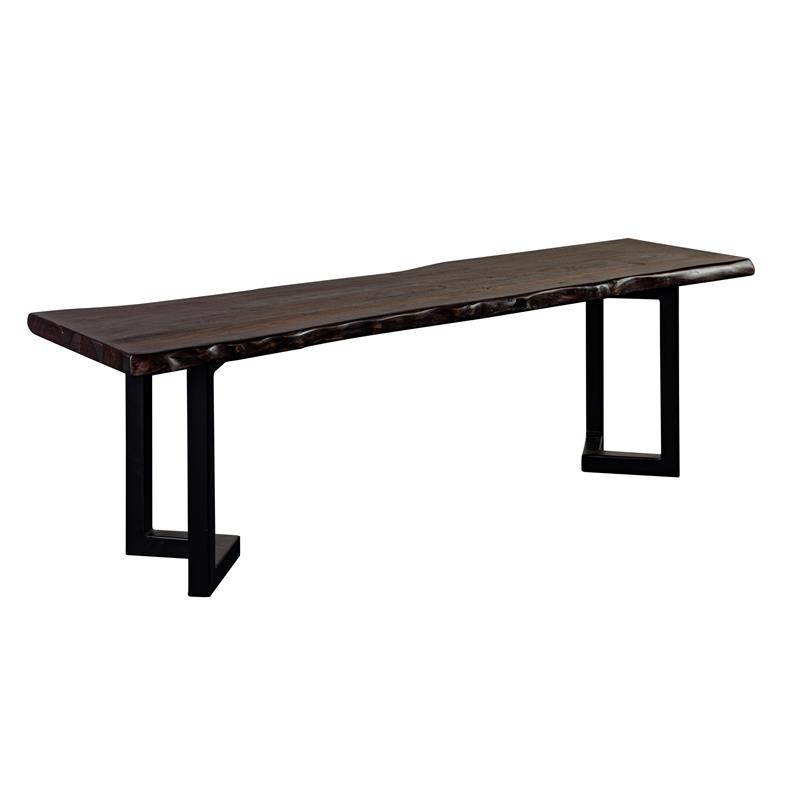 Porter Designs Manzanita Solid Sheesham Wood Dining Bench - Gray
