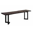 Porter Designs Manzanita Solid Sheesham Wood Dining Bench - Gray