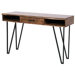 porter designs banff solid acacia wood desk - brown