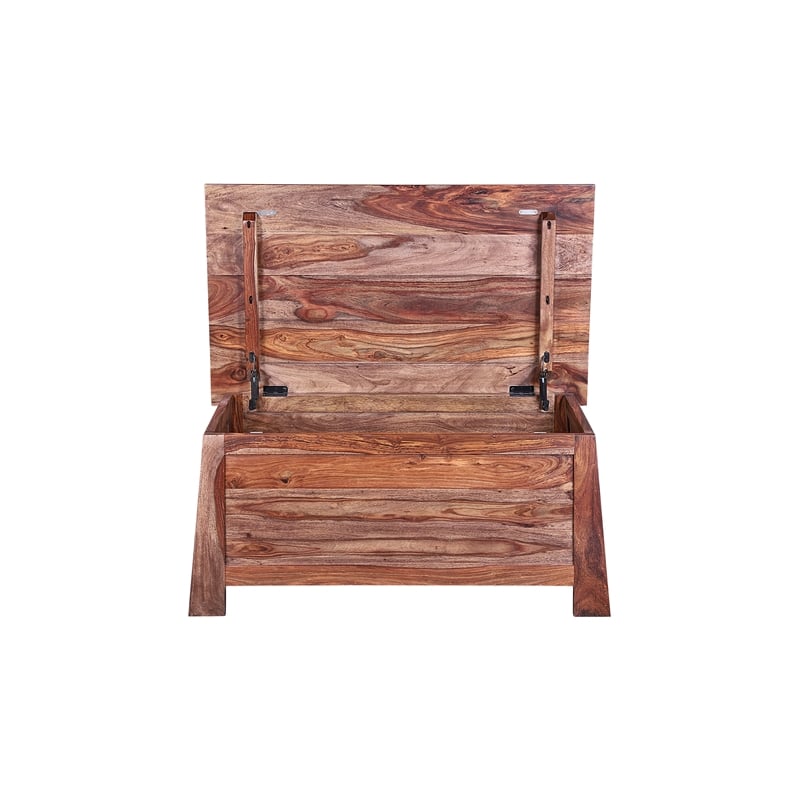 Porter Designs Kalispell Solid Sheesham Wood Coffee Table Brown