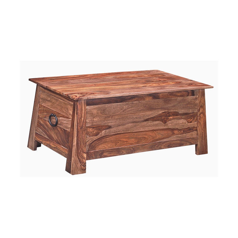 Porter Designs Kalispell Solid Sheesham Wood Coffee Table in Brown