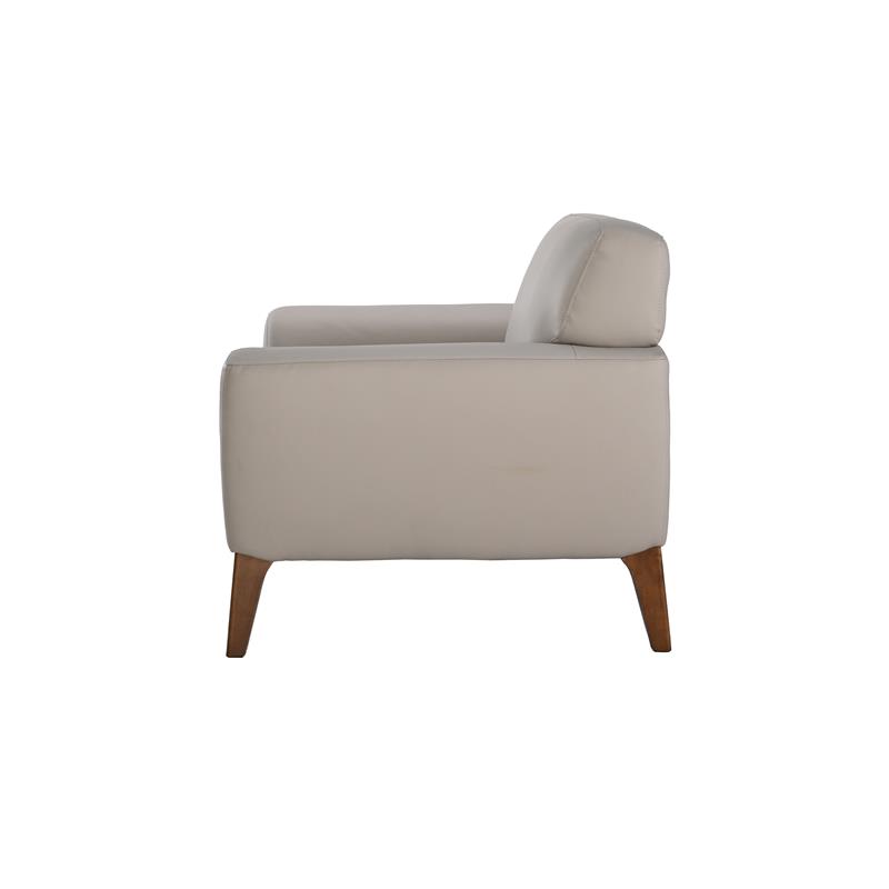Porter Designs Modena Genuine Top Grain Leather Chair in Cream