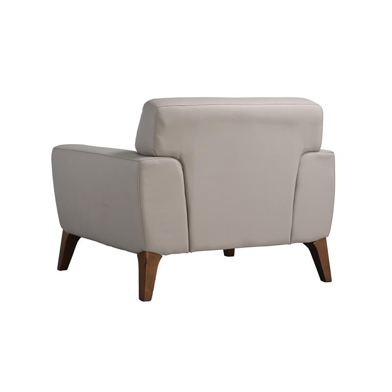 Porter Designs Modena Genuine Top Grain Leather Chair in Cream