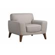 Porter Designs Modena Genuine Top Grain Leather Chair in Cream