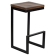 Porter Designs Cube Solid Wood & Metal Bar Stool in Brown