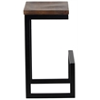 Porter Designs Cube Solid Wood & Metal Bar Stool in Brown