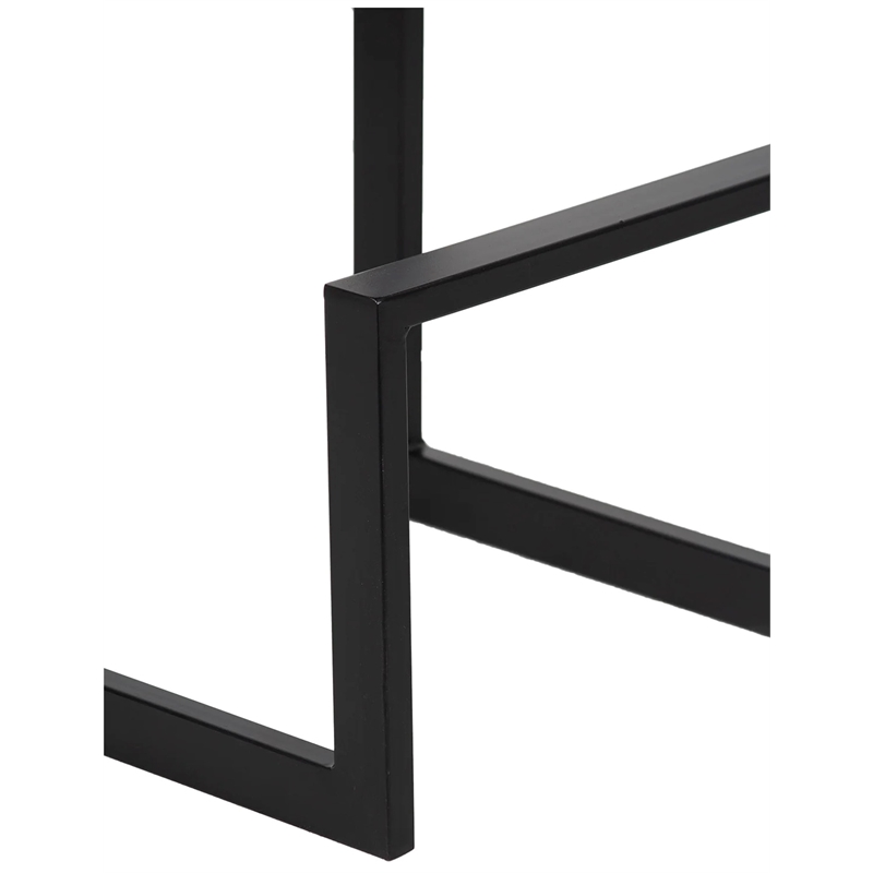Porter Designs Cube Solid Wood & Metal Bar Stool in Brown