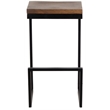 Porter Designs Cube Solid Wood & Metal Bar Stool in Brown