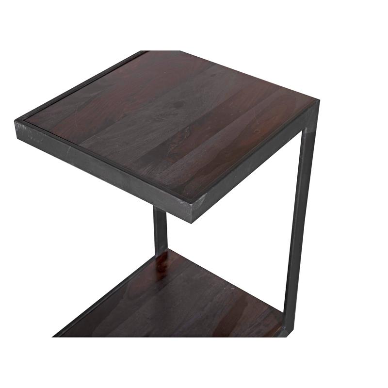 Porter Designs Manzanita Solid Sheesham Wood C Table in Gray (Set of 2)