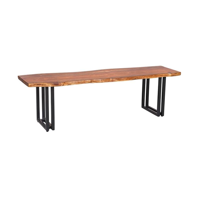 Porter Designs Manzanita Solid Sheesham Wood Dining Bench - Brown