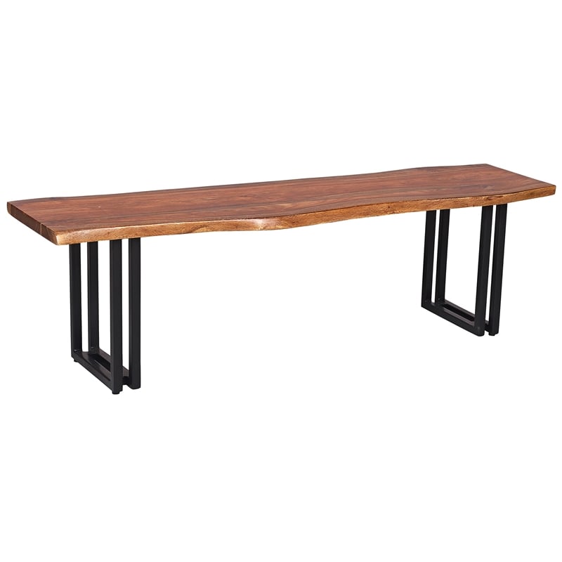 Porter Designs Manzanita Solid Sheesham Wood Dining Bench - Brown