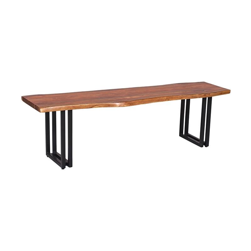 Porter Designs Manzanita Solid Sheesham Wood Dining Bench - Brown