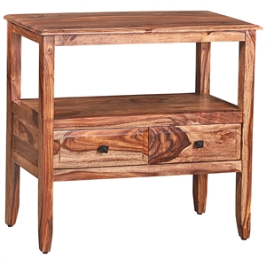 porter designs sheesham accents solid sheesham wood console table - brown
