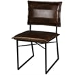 Porter Designs Malin Top Quality Leather Dining Chair in Dark Brown (Set of 2)