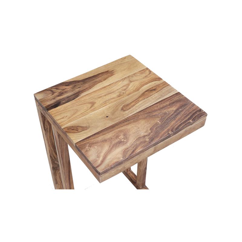 Porter Designs Urban Solid Sheesham Wood C Table in Natural (Set of 2)