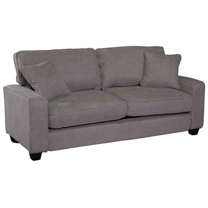 sitswell harper microfiber sofa - gray