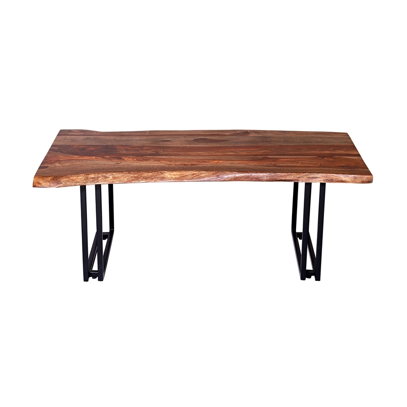 Porter Designs Manzanita Solid Sheesham Wood Live Edge Coffee Table - Brown