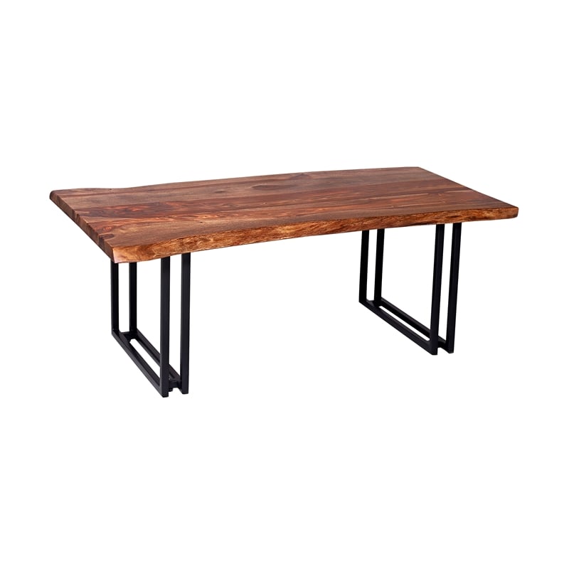 Porter Designs Manzanita Solid Sheesham Wood Live Edge Coffee Table - Brown