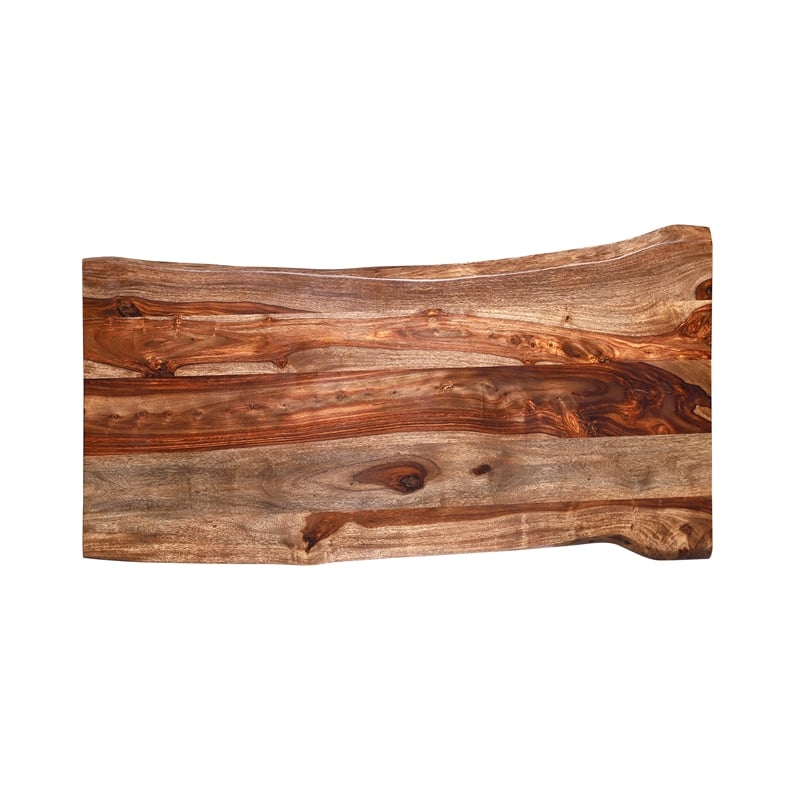 Porter Designs Manzanita Solid Sheesham Wood Live Edge Coffee Table - Brown