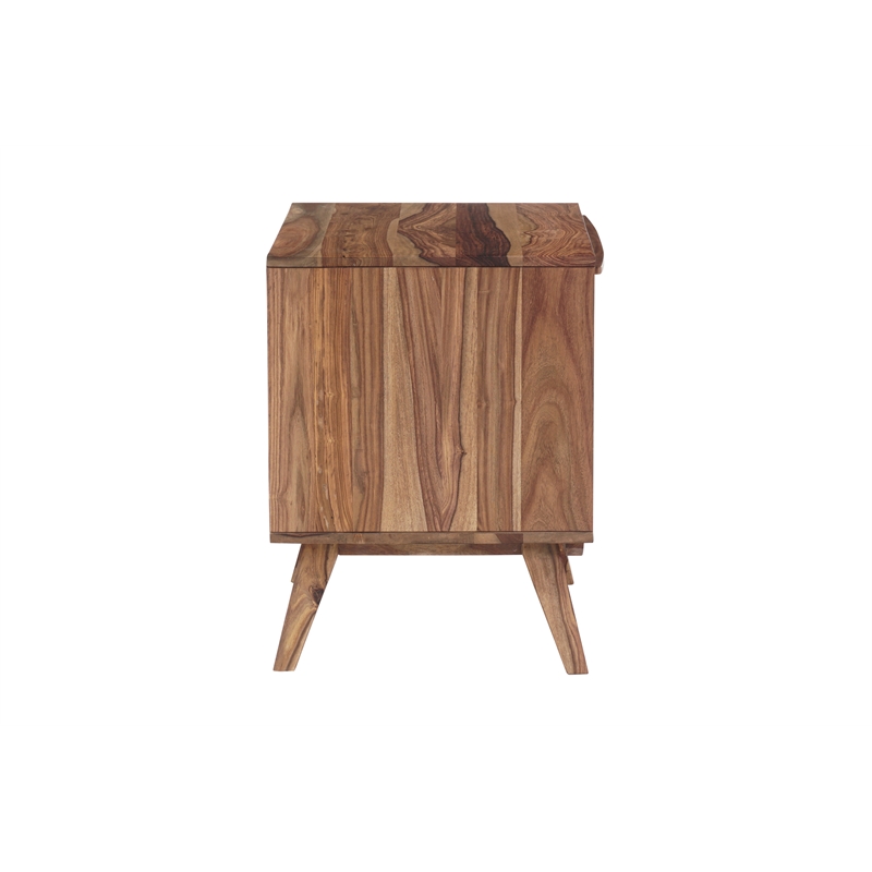 Porter Designs Fusion Solid Sheesham Wood Nightstand - Light Brown