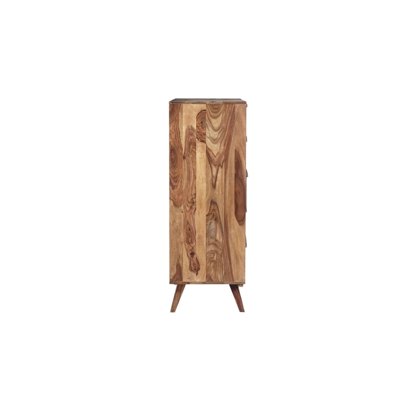 Porter Designs Fusion Solid Sheesham Wood Chest - Light Brown