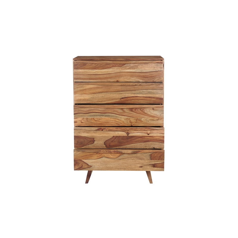 Porter Designs Fusion Solid Sheesham Wood Chest - Light Brown