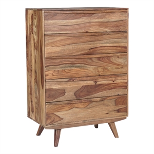 porter designs fusion solid sheesham wood chest - light brown