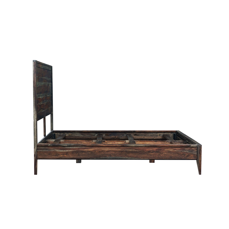 Porter Designs Fall River Solid Sheesham Wood King Bed - Gray