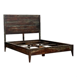 Porter Designs Fall River Solid Sheesham Wood King Bed - Gray