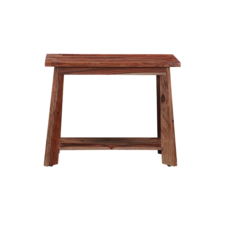 Porter Designs Kalispell Solid Sheesham Wood End Table in Natural