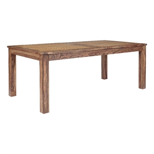Porter Designs Urban Solid Sheesham Wood Double Leaf Dining Table - Brown