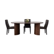Porter Designs Ellipse Solid Acacia Wood Dining Table - Gray
