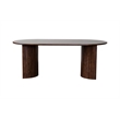 Porter Designs Ellipse Solid Acacia Wood Dining Table - Gray