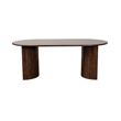 Porter Designs Ellipse Solid Acacia Wood Dining Table - Gray
