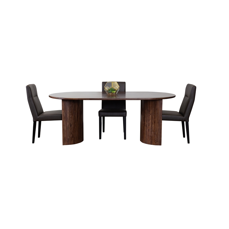 Porter Designs Ellipse Solid Acacia Wood Dining Table - Gray
