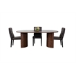 Porter Designs Ellipse Solid Acacia Wood Dining Table - Gray