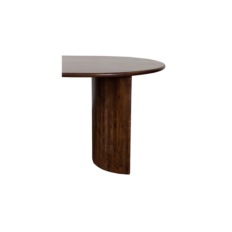Porter Designs Ellipse Solid Acacia Wood Dining Table - Gray