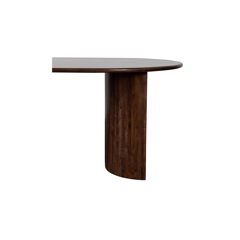 Porter Designs Ellipse Solid Acacia Wood Dining Table - Gray