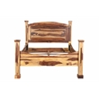 Porter Designs Taos Transitional Solid Sheesham Wood Queen Bed in Natural.