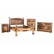 Porter Designs Taos Transitional Solid Sheesham Wood Queen Bed in Natural.