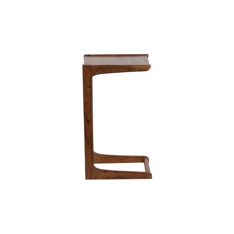 Porter Designs Portola Transitional Solid Wood End Table in Brown (Set of 2)